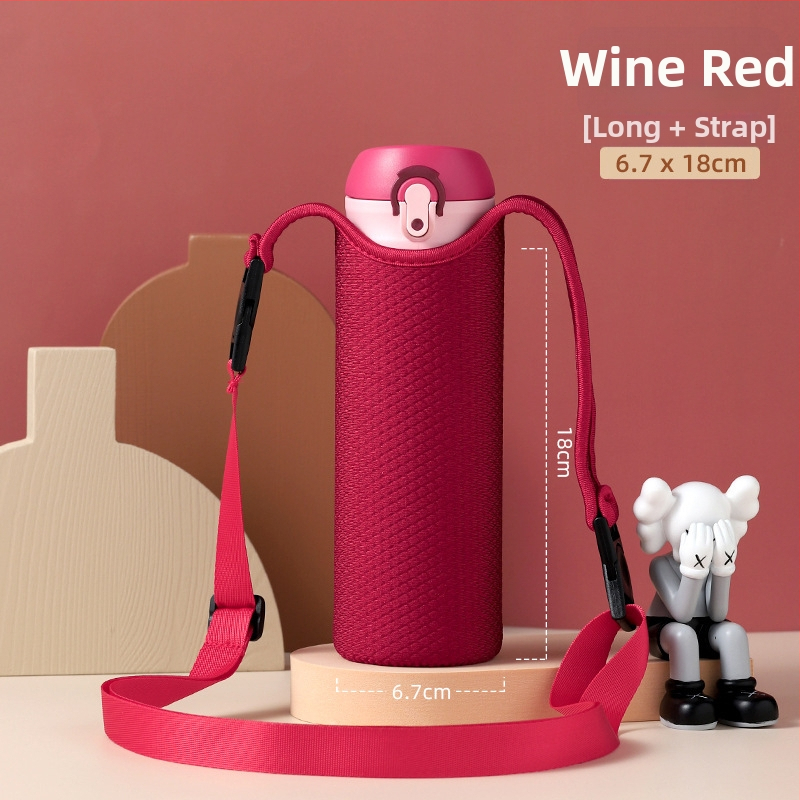 Univerzálny izolačný obal na sklenenú šálku čaju Thermos, ochranná taška s popruhom cez telo