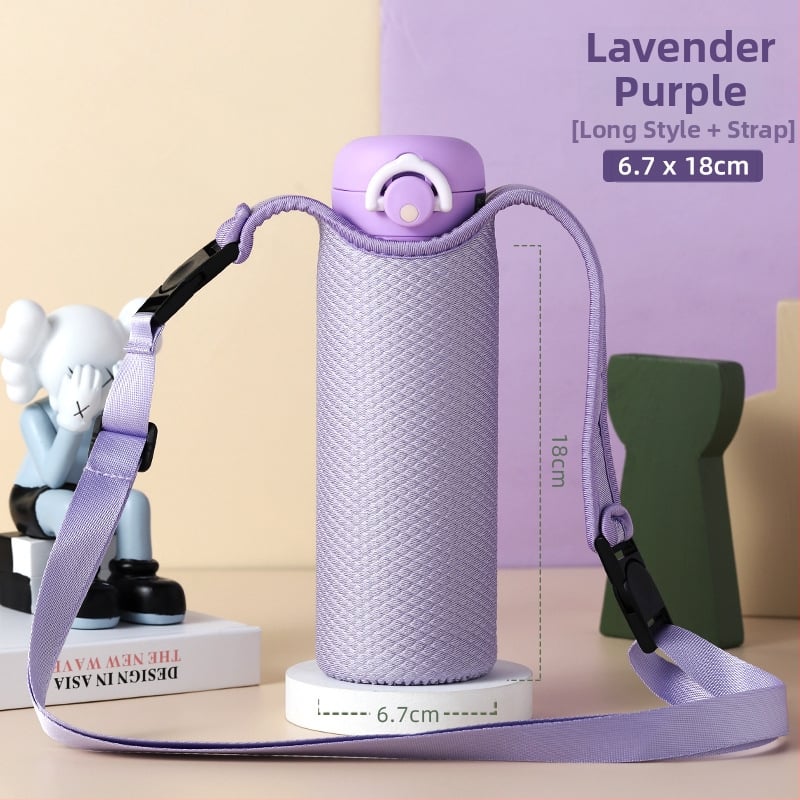 Univerzálny izolačný obal na sklenenú šálku čaju Thermos, ochranná taška s popruhom cez telo