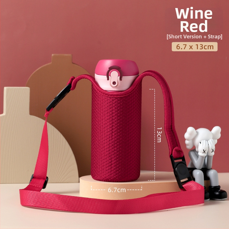 Univerzálny izolačný obal na sklenenú šálku čaju Thermos, ochranná taška s popruhom cez telo