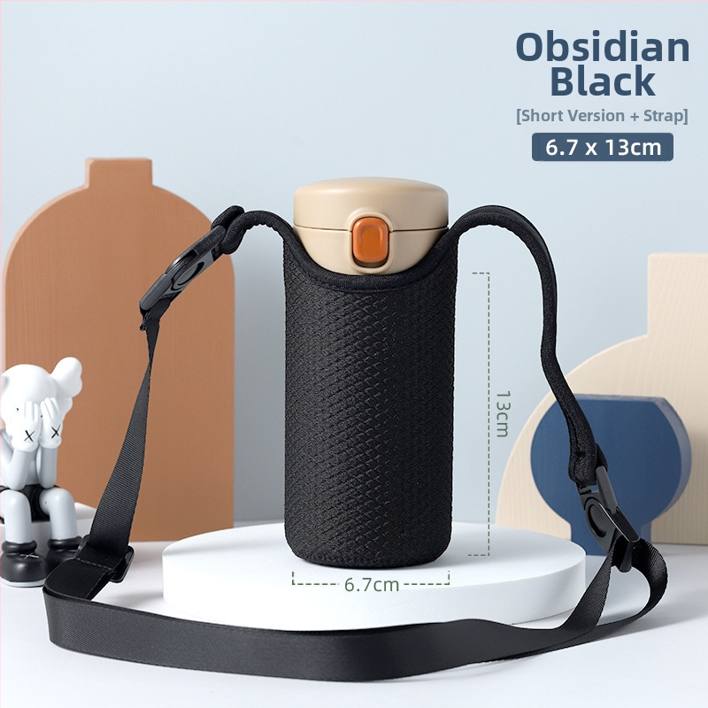 Univerzálny izolačný obal na sklenenú šálku čaju Thermos, ochranná taška s popruhom cez telo