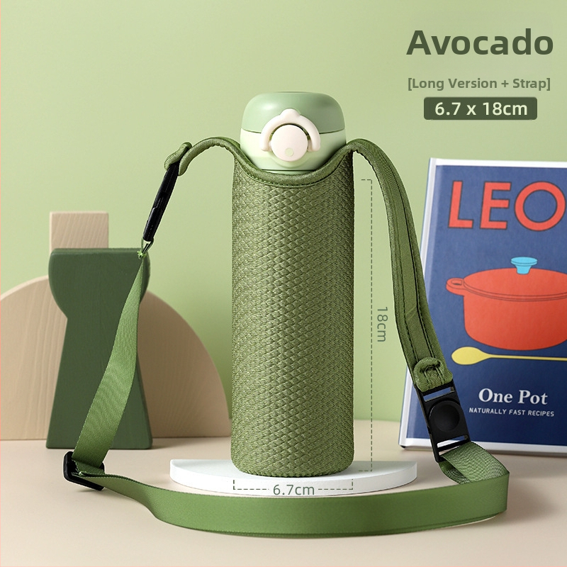 Univerzálny izolačný obal na sklenenú šálku čaju Thermos, ochranná taška s popruhom cez telo