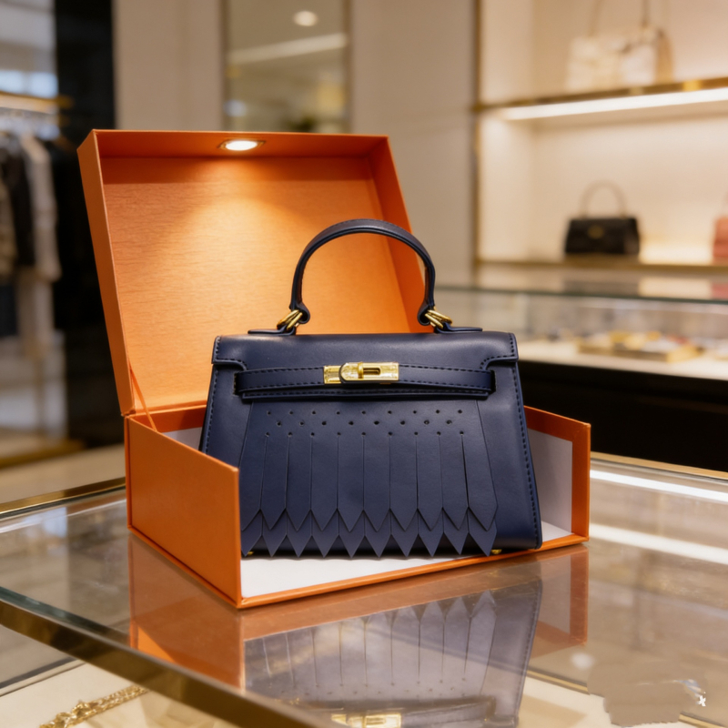 Ženska Kelly torba, korejski stil, 2025 jesen-zima, torba s kutijom, za rame i crossbody