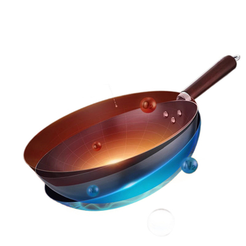 Wok tradițional din fontă Zhangqiu pentru uz casnic, stil vechi, neacoperit, compatibil cu plita pe gaz