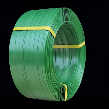 Bandă PET pentru ambalare, verde, clasă industrială, 0,9 mm, rezistență la tracțiune 420 kg, pentru utilizare manuală și mecanică