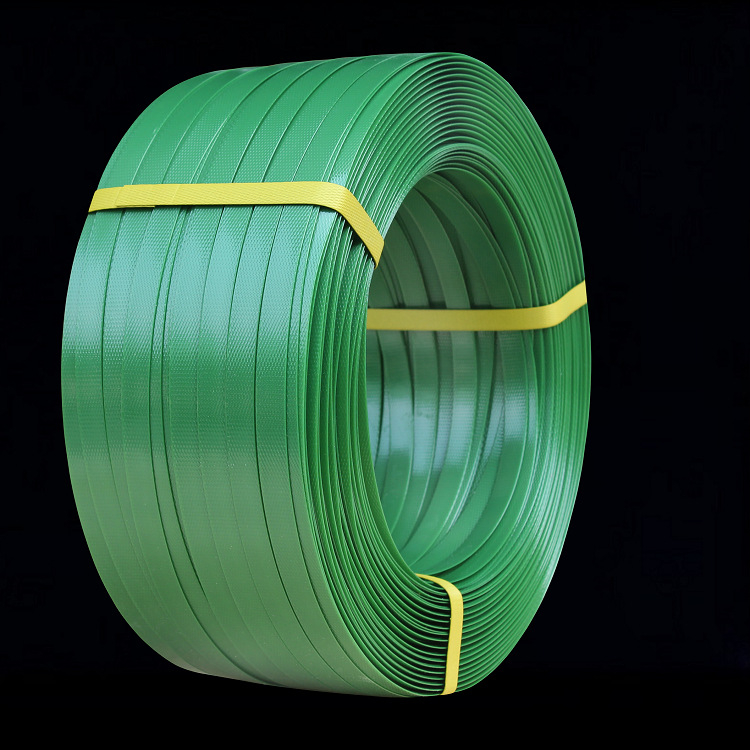 Bandă PET pentru ambalare, verde, clasă industrială, 0,9 mm, rezistență la tracțiune 420 kg, pentru utilizare manuală și mecanică