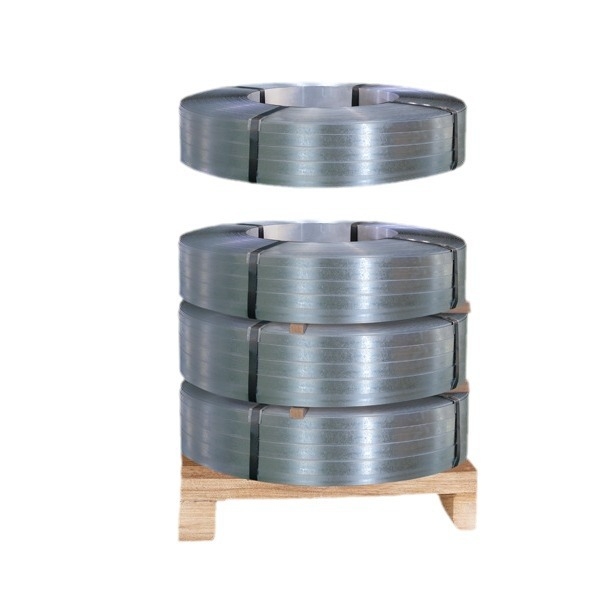 Bandă de ambalare din oțel zincat, galvanizată la cald, rezistentă la coroziune, lățime 16–32 mm