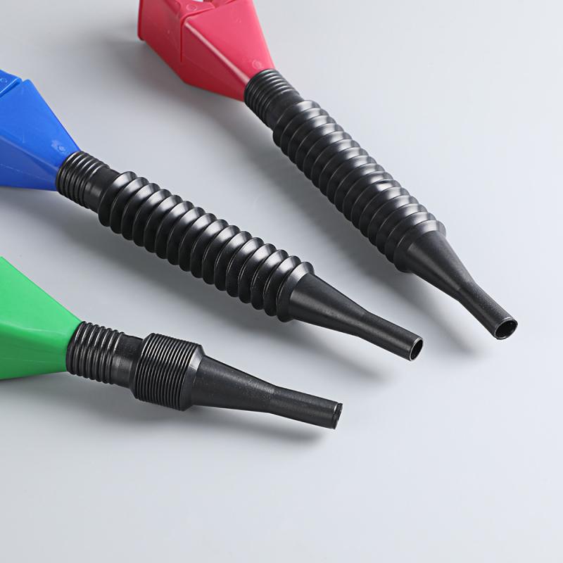 Funnel de benzină pentru motocicletă, din plastic, portabil, pliabil, cu furtun telescopic și con bayonet