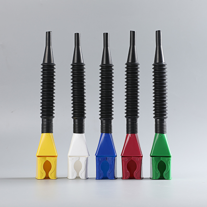 Funnel de benzină pentru motocicletă, din plastic, portabil, pliabil, cu furtun telescopic și con bayonet