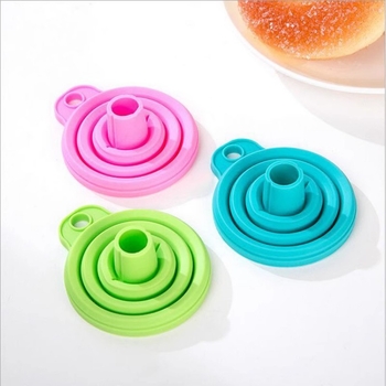 Pâlnie pliabilă din silicon, de calitate alimentară, mini pentru bucătărie, pentru distribuția uleiului și a lichidelor, cu dimensiuni variate și utilizare multiplă