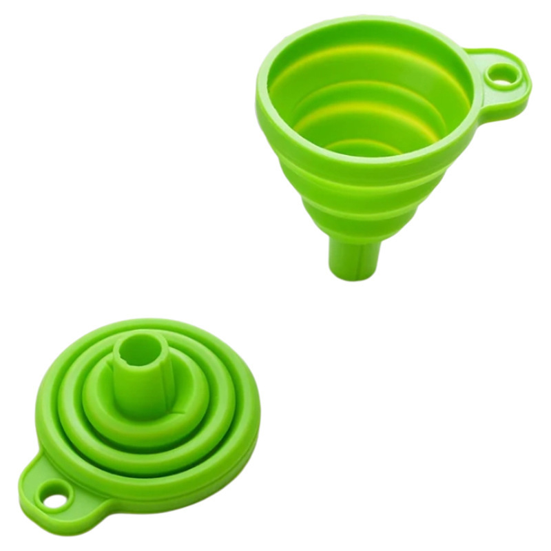 Pâlnie pliabilă din silicon, de calitate alimentară, mini pentru bucătărie, pentru distribuția uleiului și a lichidelor, cu dimensiuni variate și utilizare multiplă