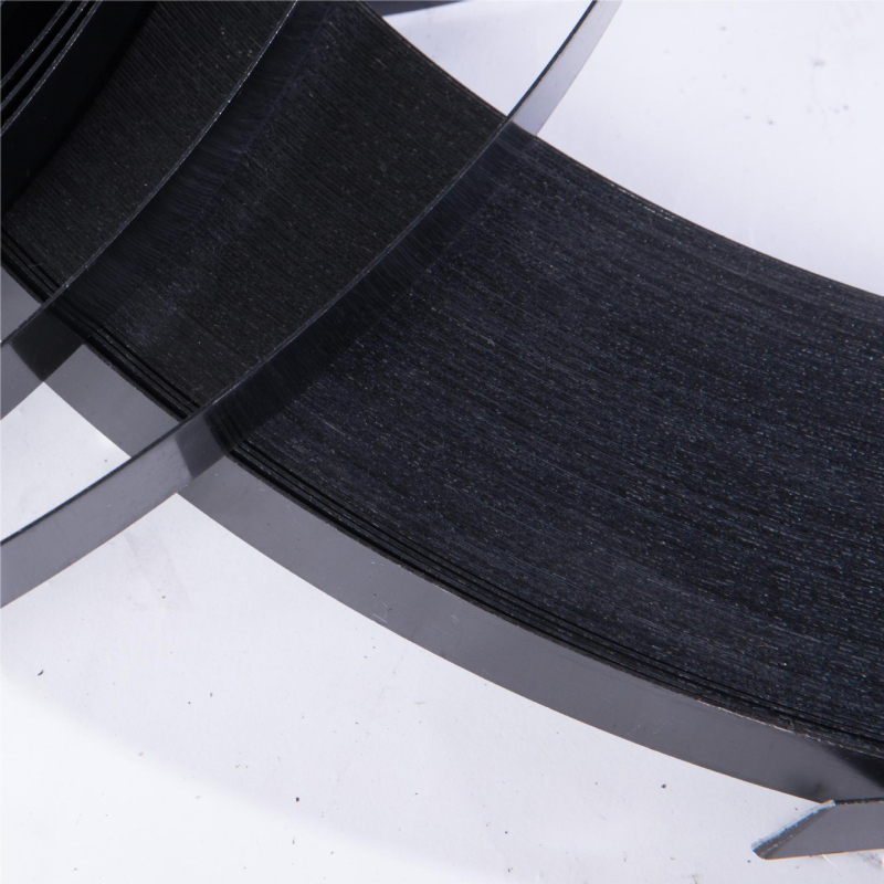 Bandă din oțel vopsit pentru ambalare, anticorozivă, finisaj negru, lățime 32 mm, rezistență înaltă 850 MPa