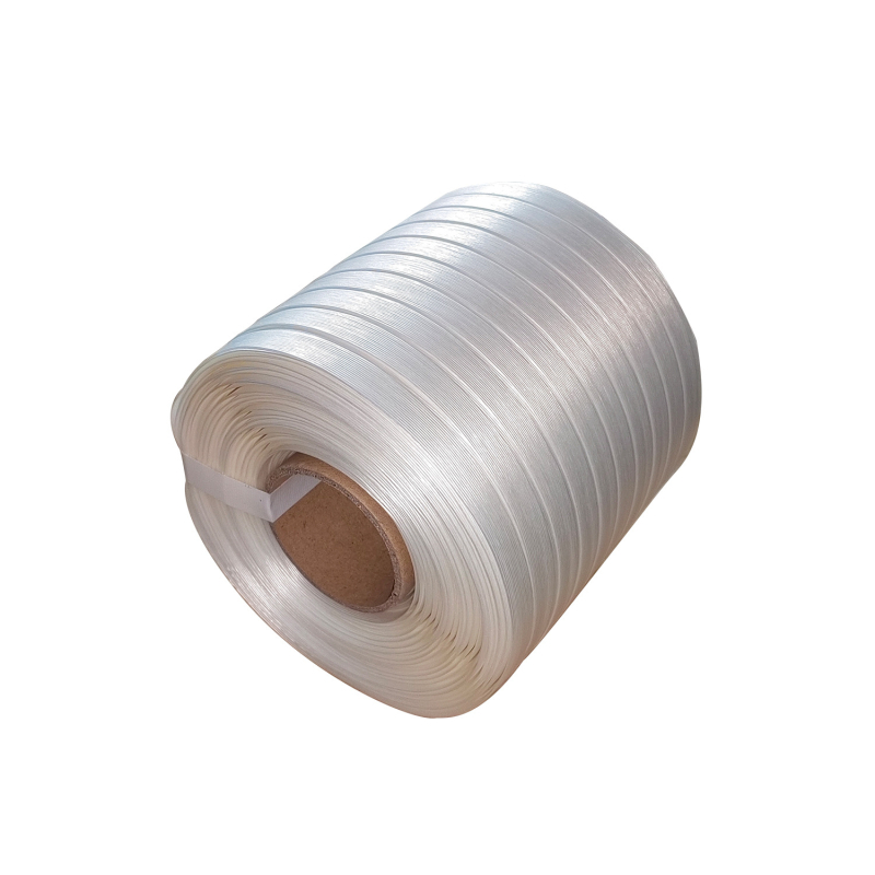 Bandă de ambalare din fibră de poliester torsionată, 3–34 mm, în stoc, la vânzare en-gros, rezistentă la uzură și umezeală, pentru logistică, cu specificații personalizabile