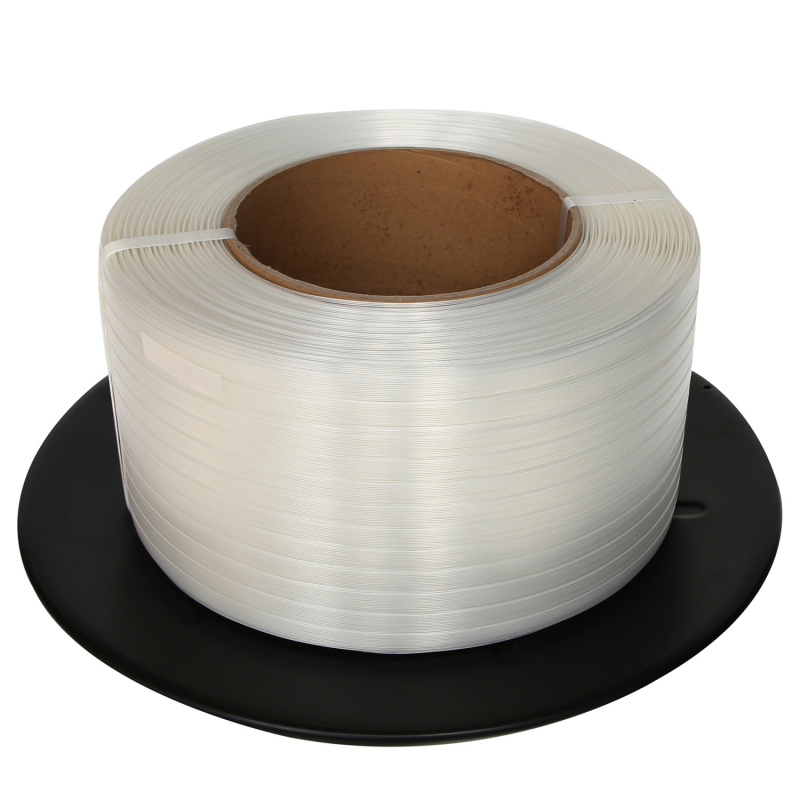 Bandă de ambalare 19 mm × 450 m, fibră de poliester, rezistență la tracțiune 1200 kg