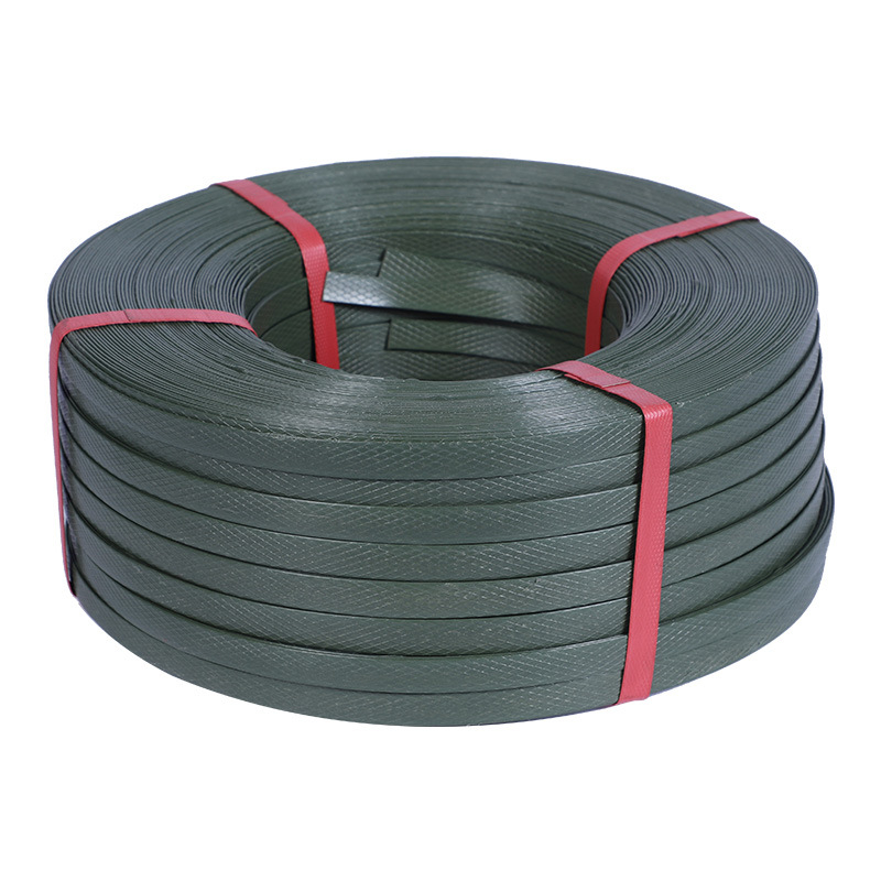 Bandă de ambalare manuală din PP, albă, verde și neagră, lățime 15 mm, grosime 1,6 mm, lungime 800 m, anti-derapantă, pentru ambalarea cartonelor și a cărților
