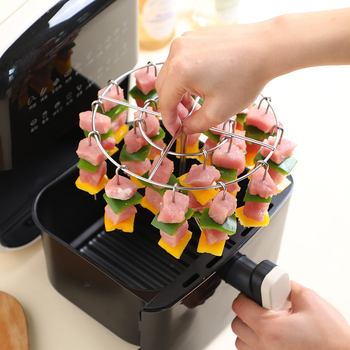 Accesoriu vertical din oțel inoxidabil pentru grilul cu aer – grătar rotund pentru cuptorul de casă