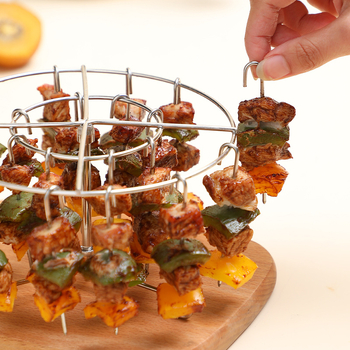 Accesoriu vertical din oțel inoxidabil pentru grilul cu aer – grătar rotund pentru cuptorul de casă