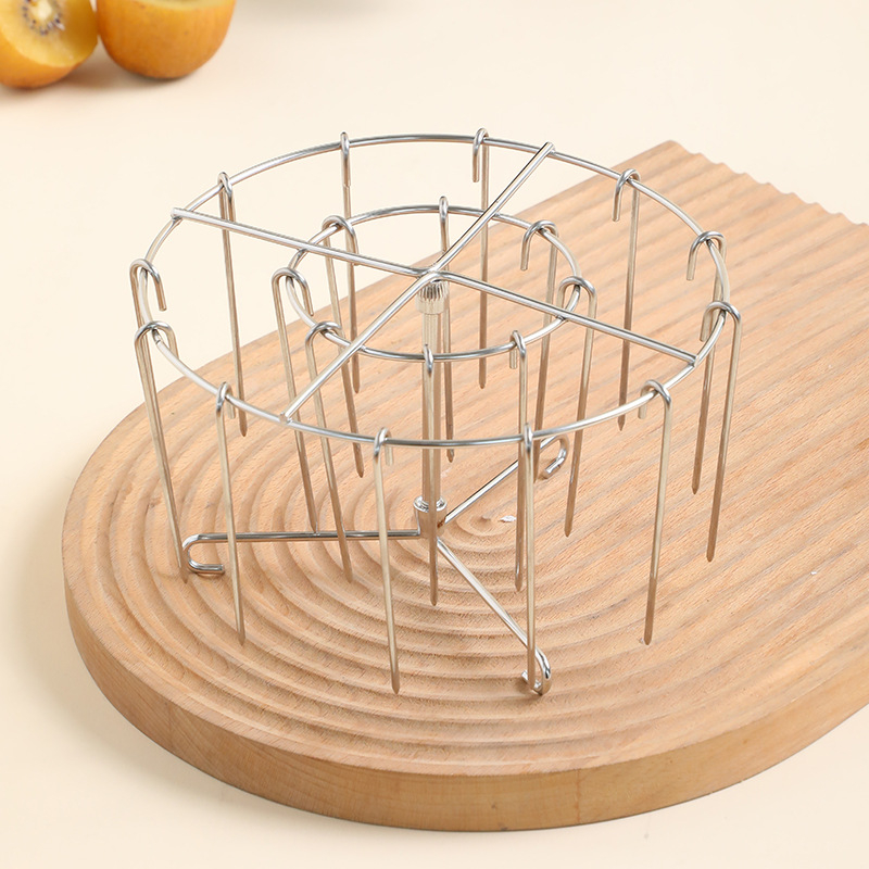 Accesoriu vertical din oțel inoxidabil pentru grilul cu aer – grătar rotund pentru cuptorul de casă