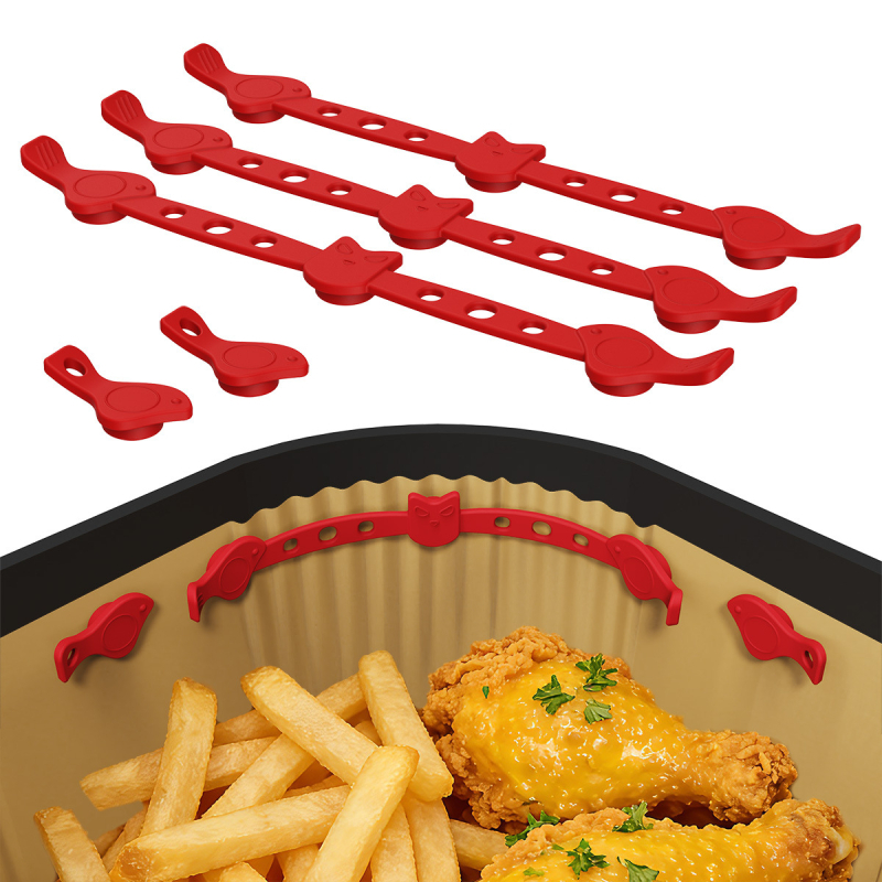 Clip magnetic din siliconă și suport magnetic pentru hârtie de liner pentru friteuza cu aer – accesorii de bucătărie pentru coacere