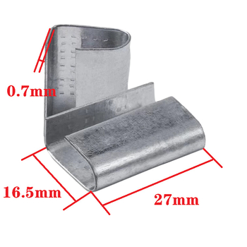 Cataramă de ambalare din oțel galvanizat DBK1608, manuală, 0,8 mm grosime, 16 mm lățime, rezistență la tracțiune 800 kg