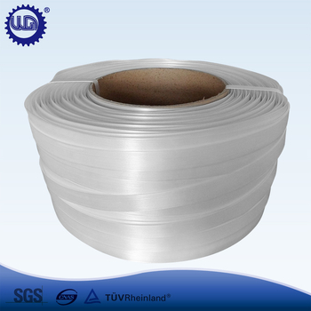 Bandă de ambalare din fibre flexibile de poliester, întărită, lățime 16 mm