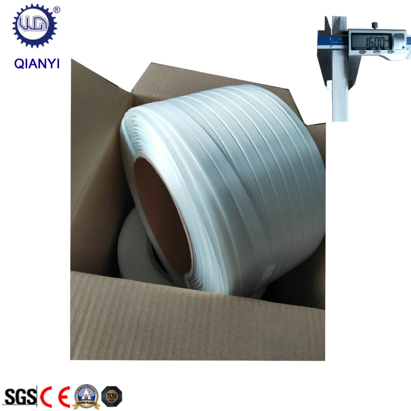 Bandă de ambalare din fibre flexibile de poliester, întărită, lățime 16 mm