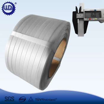 Bandă de ambalare din fibră de poliester, 16 mm, pentru ambalaje grele, rezistență la tracțiune 660 kg