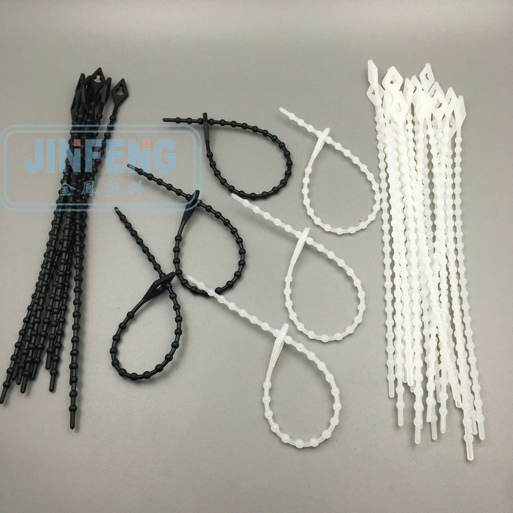Golden Phoenix Nylon kabelska stezaljka s oblikom perlice i rupe, 150 mm duljine, 3 mm širine, Nylon 66