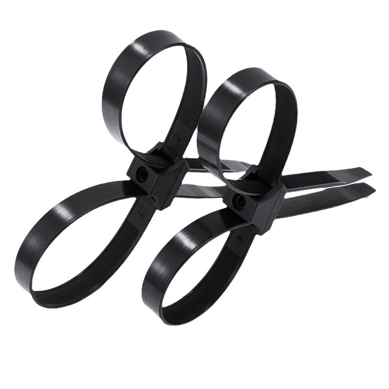 Curea de cablu din nailon cu dublă închidere, dimensiuni 13×140 mm, 13×250 mm, 13×250–420 mm