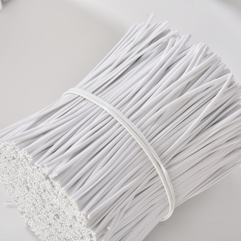 Žica za vezivanje u vrtu s PVC premazom, galvanizirana željezna žica, 15 cm, prozirni plastični premaz, mekana tekstura, 0,45 mm, crna boja, narezana na duljinu