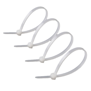 Legătură pentru cabluri din nailon, multifuncțională și transparentă, auto-blocantă și ignifugă, 4,6×250 mm, albă, pachet 1000 bucăți