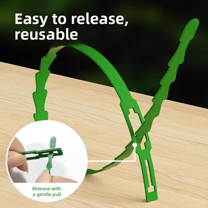 50 kusov plastovo potiahnutých záhradných viazacích šnúr, na zviazanie viniča a sadeníc, viazacia páska tvaru rybej kosti