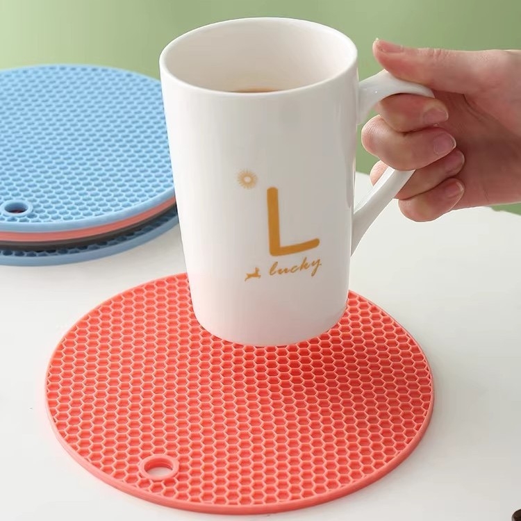 Protecție din silicon termorezistent, rotundă, stil Nordic, pentru oale, castroane, boluri și căni