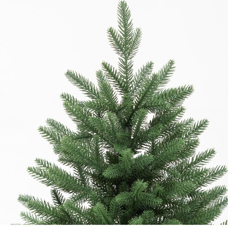 Brad de Crăciun artificial pentru birou – decor de masă, bază din plastic verde, din bumbac și in