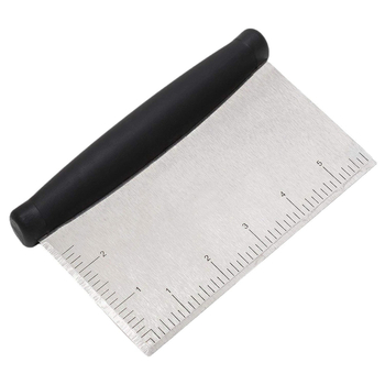 Cuțit din oțel inoxidabil pentru aluat, cu scară de măsurare și spatulă