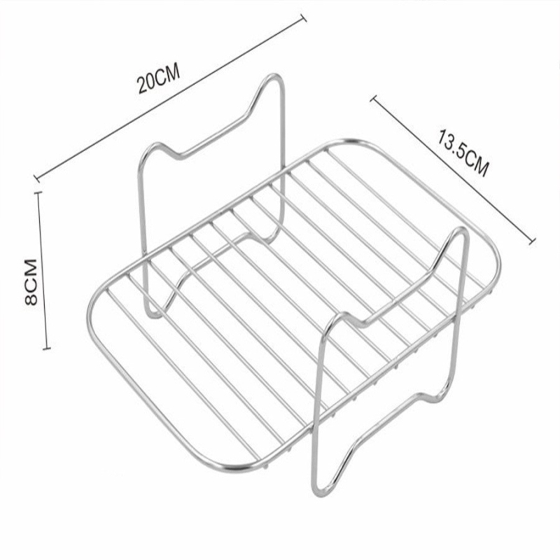 Raft pentru grătar cu 4 brațe, raft dublu pentru friteuza cu aer, raft de aburi din oțel inoxidabil, accesoriu pentru bucătărie casnică, protecție împotriva arsurilor