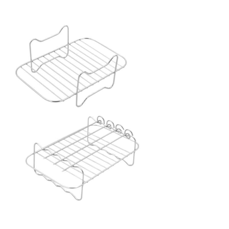 Raft pentru grătar cu 4 brațe, raft dublu pentru friteuza cu aer, raft de aburi din oțel inoxidabil, accesoriu pentru bucătărie casnică, protecție împotriva arsurilor