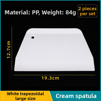 Veľká trapezovitá špachtľa a rezák – potravinárska PP plast, kuchynský nástroj na pečenie pre torty, krém, cesto a ryžové rolky