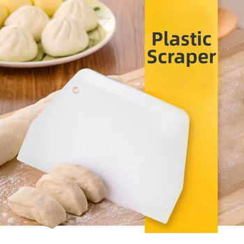 Veľká trapezovitá špachtľa a rezák – potravinárska PP plast, kuchynský nástroj na pečenie pre torty, krém, cesto a ryžové rolky