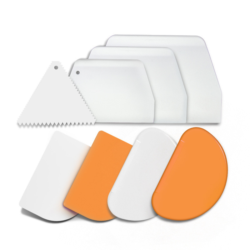Spatulă și cuțit trapezoidal mare – PP alimentar, unealtă de panificație pentru prăjituri, cremă, aluat și rulouri de orez