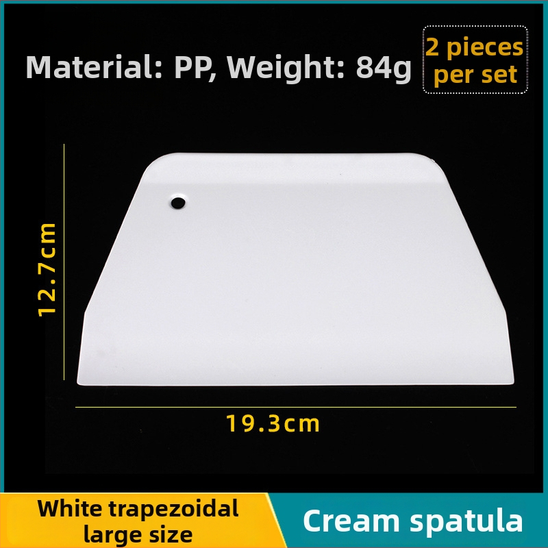 Veľká trapezovitá špachtľa a rezák – potravinárska PP plast, kuchynský nástroj na pečenie pre torty, krém, cesto a ryžové rolky