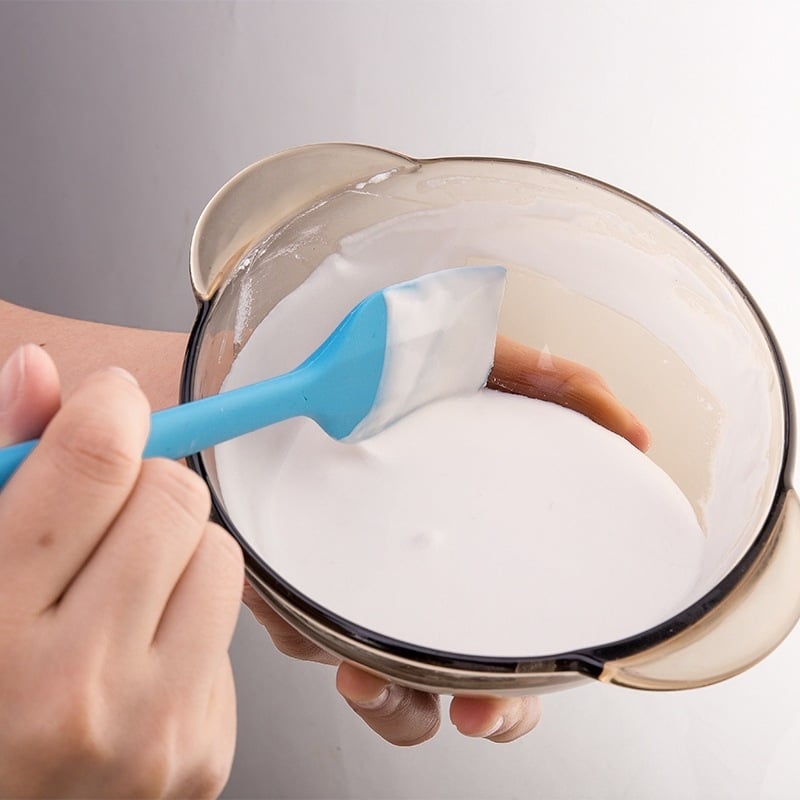 Spatulă din silicon pentru copt – rezistentă la temperaturi înalte, spatulă all-in-one pentru amestecare, întins crema și aluatul, pentru prăjituri