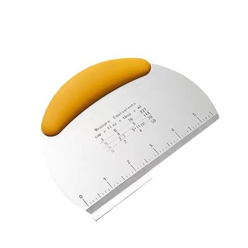 Spatulă din oțel inoxidabil cu scară pentru aluat, instrument de bucătărie pentru prăjituri și aluat, cu măsurare făină