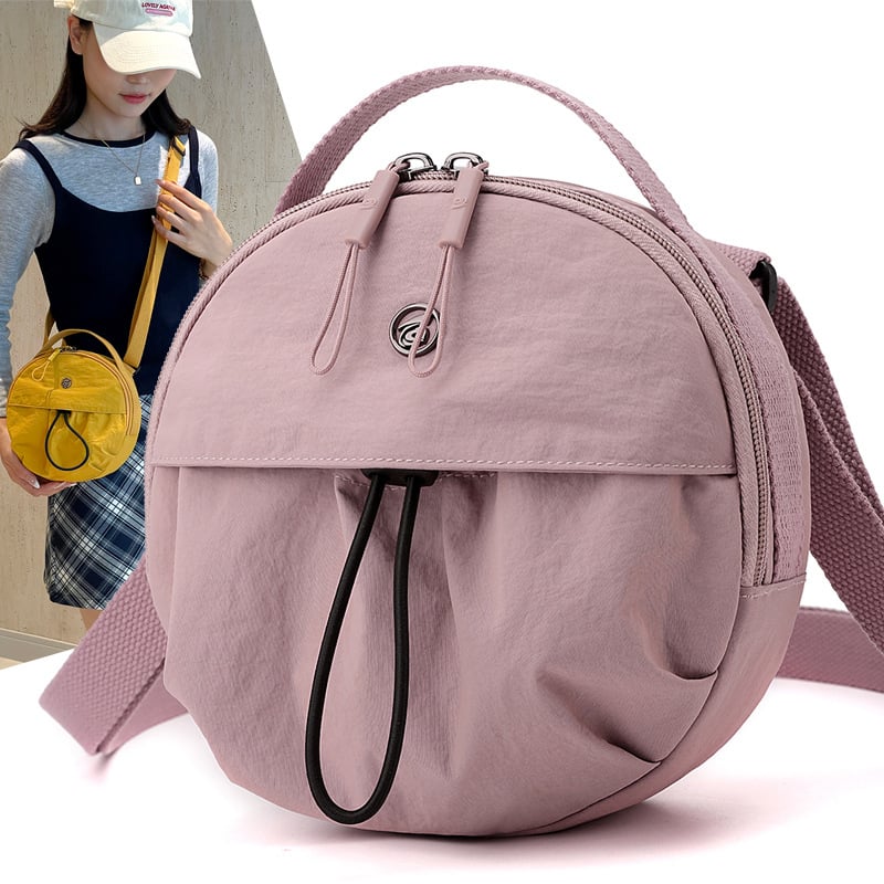 Najlon crossbody torba, lagana, mala okrugla forma, japanski stil, jednostavna ženska torba, jesen 2025