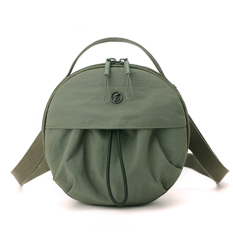 Najlon crossbody torba, lagana, mala okrugla forma, japanski stil, jednostavna ženska torba, jesen 2025