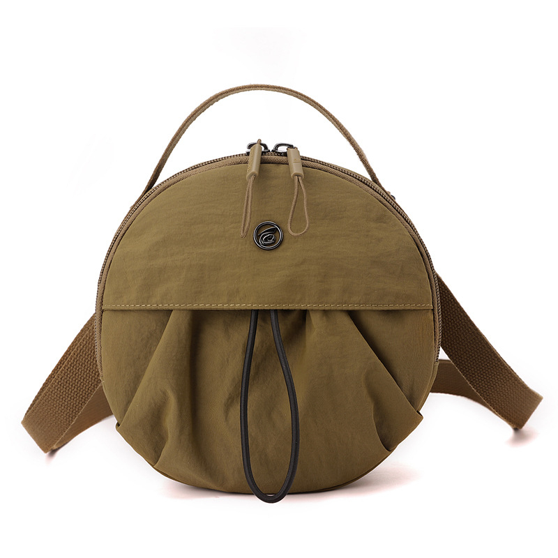 Najlon crossbody torba, lagana, mala okrugla forma, japanski stil, jednostavna ženska torba, jesen 2025