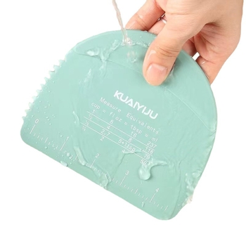 Spatulă de silicon antiaderentă pentru coacere, spatulă pentru aluat și cremă, cu scară dințată