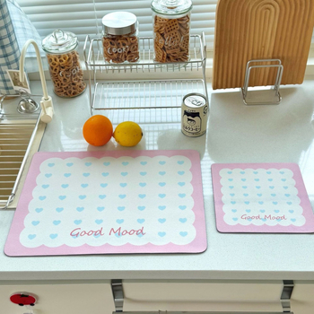 Kitchen Lele Covorașe de masă cu model Cartoon, rezistente la căldură pentru oale, boluri și farfurii — formă neregulată, material PS