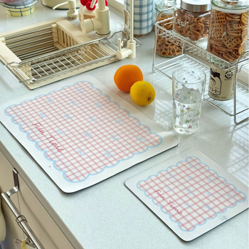 Kitchen Lele Covorașe de masă cu model Cartoon, rezistente la căldură pentru oale, boluri și farfurii — formă neregulată, material PS
