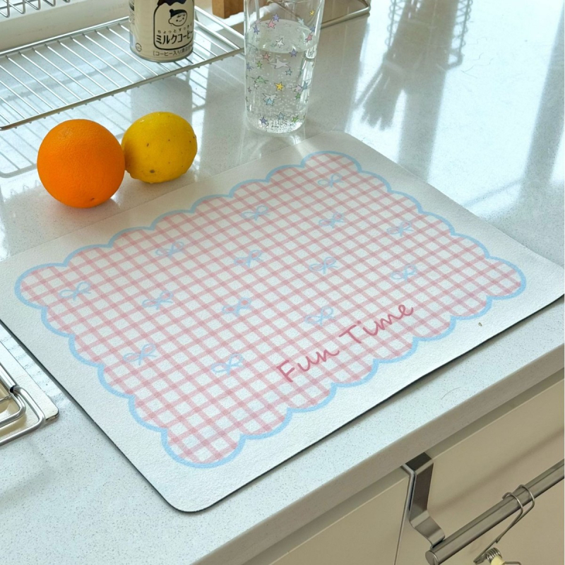 Kitchen Lele Covorașe de masă cu model Cartoon, rezistente la căldură pentru oale, boluri și farfurii — formă neregulată, material PS