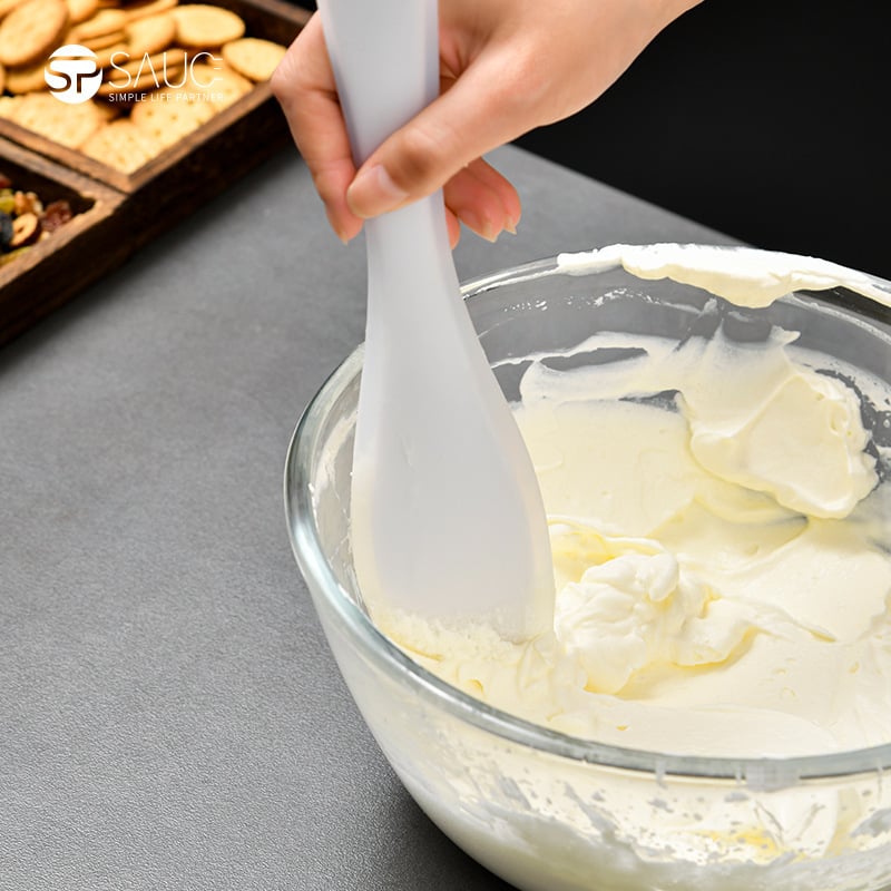 Spatulă din silicon, într-o singură piesă, rezistentă la temperaturi înalte, pentru torturi și creme – ustensilă de coacere